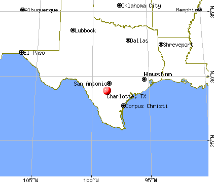 Charlotte, Texas map