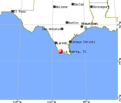 La Puerta, Texas map