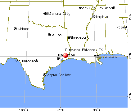 Pinewood Estates, Texas map