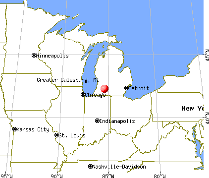 Greater Galesburg, Michigan map
