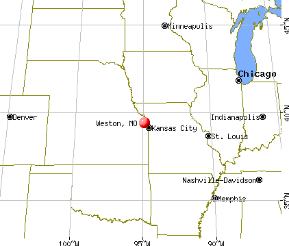 Weston, Missouri map