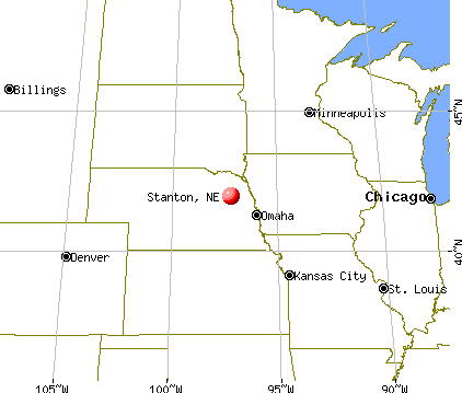 Stanton, Nebraska map