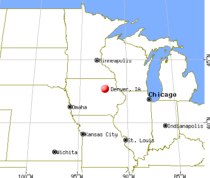 Denver, Iowa map