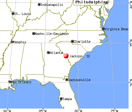 Jackson, South Carolina map