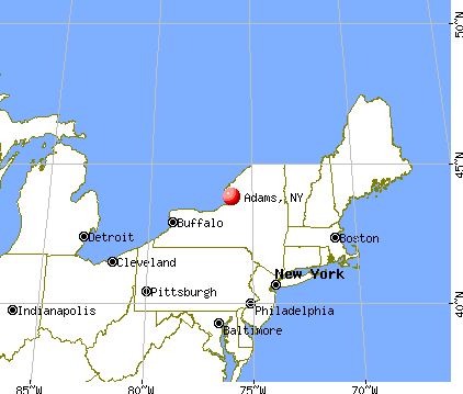 Adams, New York map