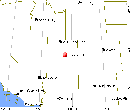 Ferron, Utah map