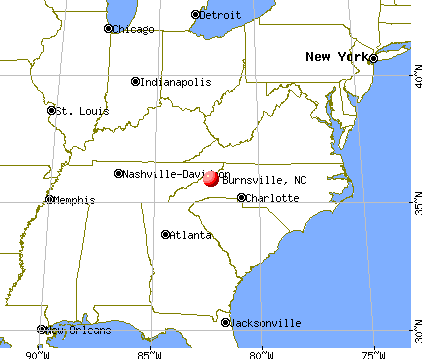 Burnsville, North Carolina map
