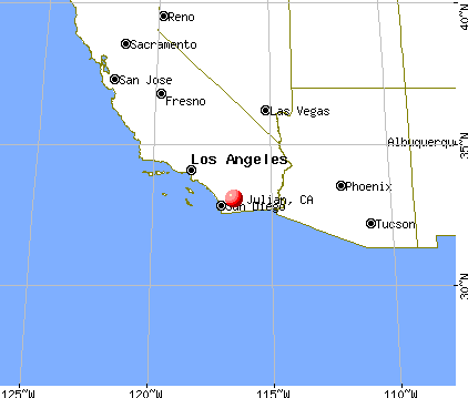 Julian, California map