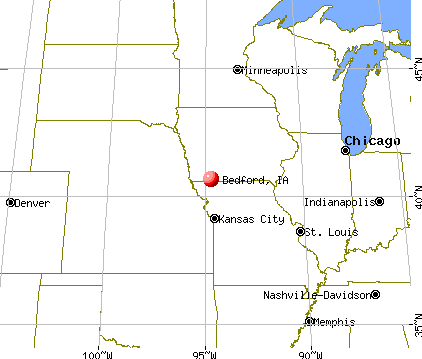 Bedford, Iowa map