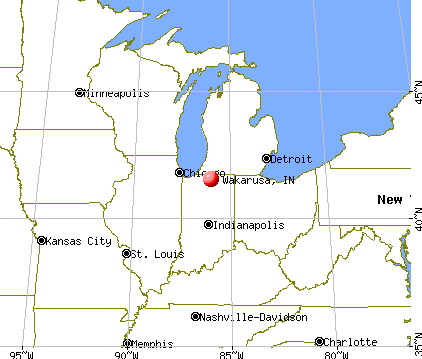 Wakarusa, Indiana map