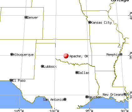 Apache, Oklahoma map