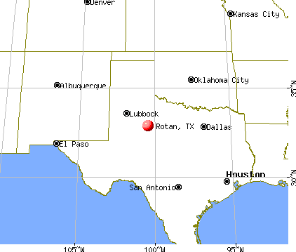 Rotan, Texas map