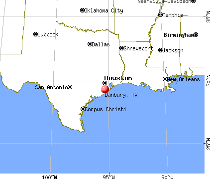 Danbury, Texas map