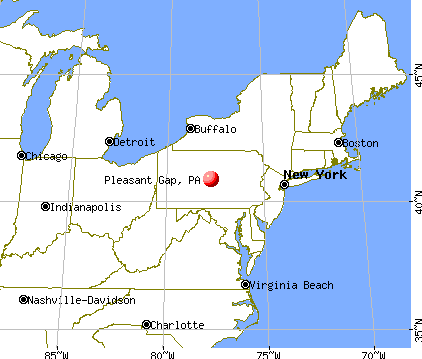 Pleasant Gap, Pennsylvania map