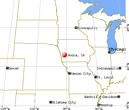Avoca, Iowa map
