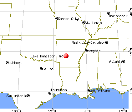 Lake Hamilton, Arkansas map