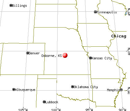 Osborne, Kansas map