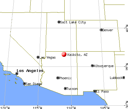 Kaibito, Arizona map