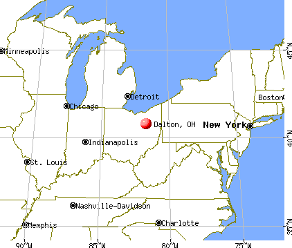 Dalton, Ohio map