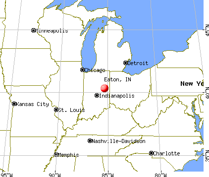 Eaton, Indiana map