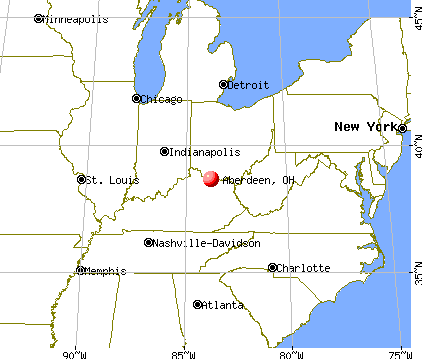 Aberdeen, Ohio map