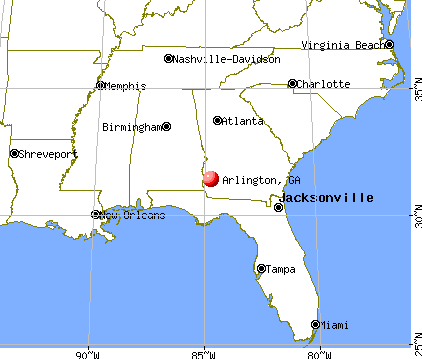Arlington, Georgia map