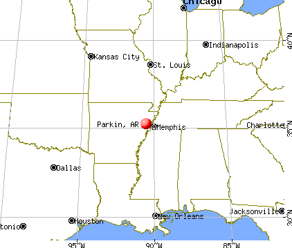 Parkin, Arkansas map