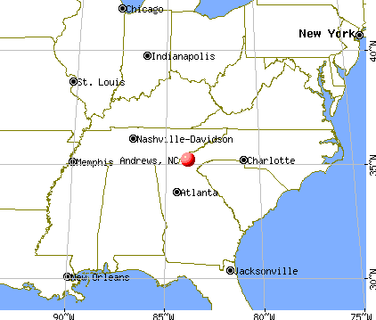 Andrews, North Carolina map