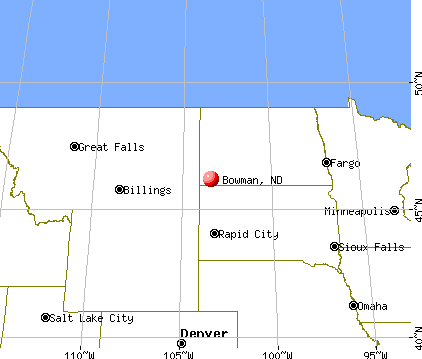 Bowman, North Dakota map
