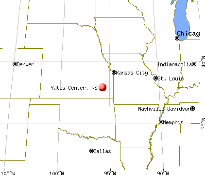 Yates Center, Kansas map