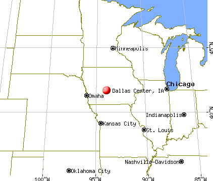 Dallas Center, Iowa map
