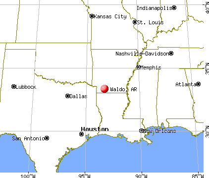 Waldo, Arkansas map