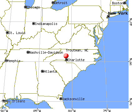 Troutman, North Carolina map