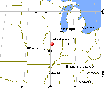 Leland Grove, Illinois map