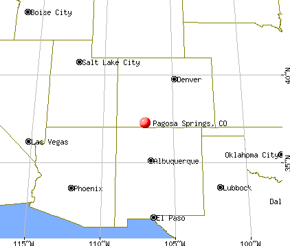 Pagosa Springs, Colorado map