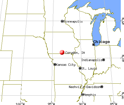 Corydon, Iowa map