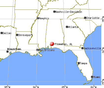 Flomaton, Alabama map