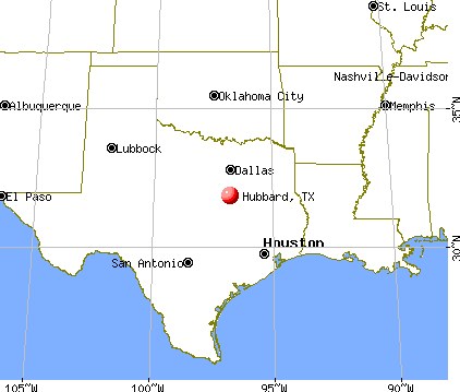 Hubbard, Texas map