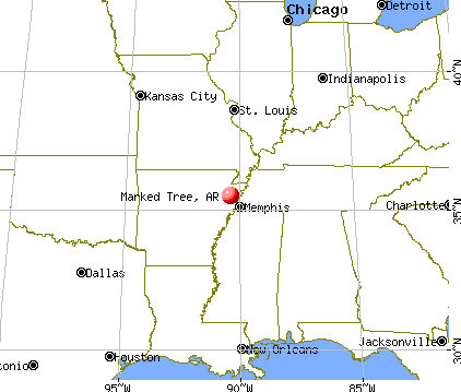 Marked Tree, Arkansas map