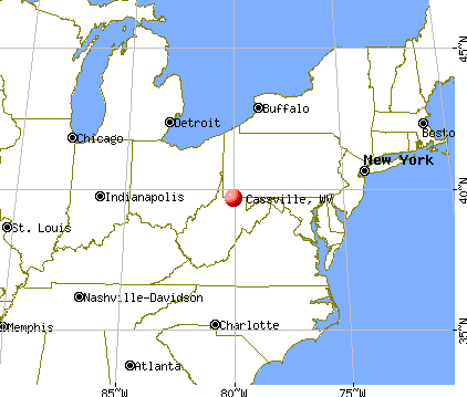 Cassville, West Virginia map