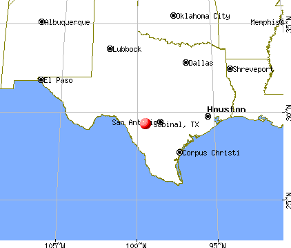 Sabinal, Texas map
