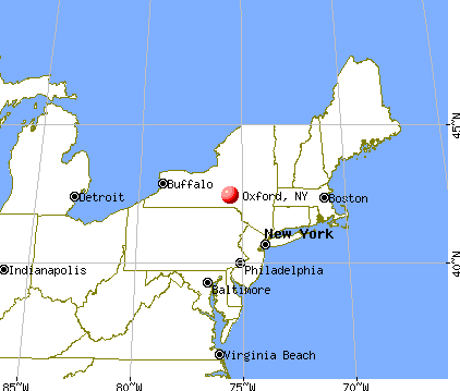 Oxford, New York map