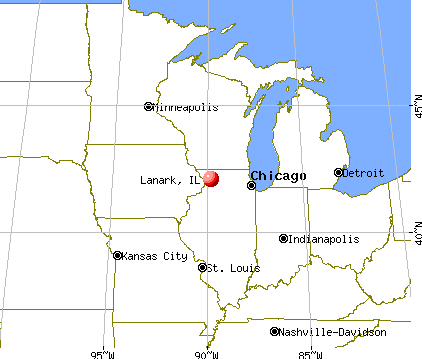 Lanark, Illinois map
