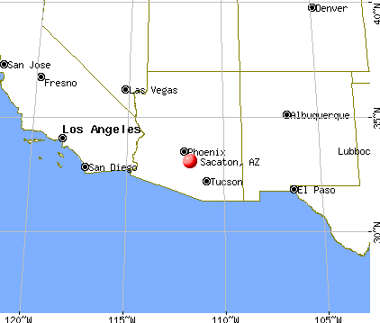 Sacaton, Arizona map