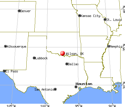 Wilson, Oklahoma map