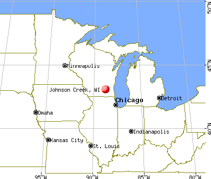 Johnson Creek, Wisconsin map