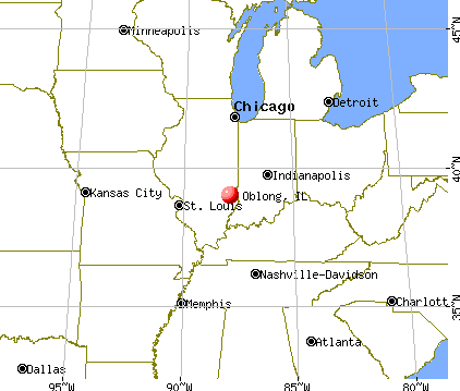 Oblong, Illinois map