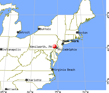 Kenilworth, Pennsylvania map