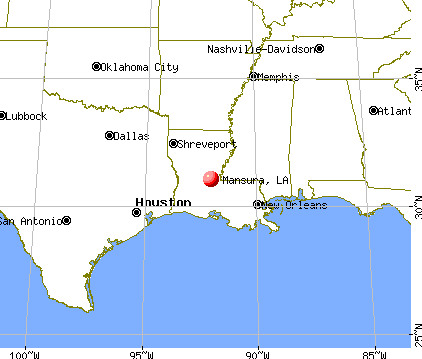 Mansura, Louisiana map