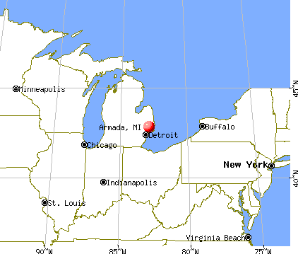 Armada, Michigan map